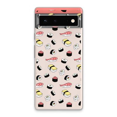 Sushi time: Google Pixel 6 Transparant Hoesje