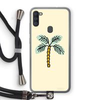 Palmboom: Samsung Galaxy A11 Transparant Hoesje met koord Palmboom: Samsung Galaxy A11 Transparant Hoesje met koord