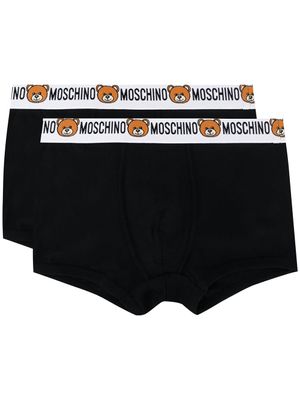 Moschino lot de deux boxers à logo - Noir