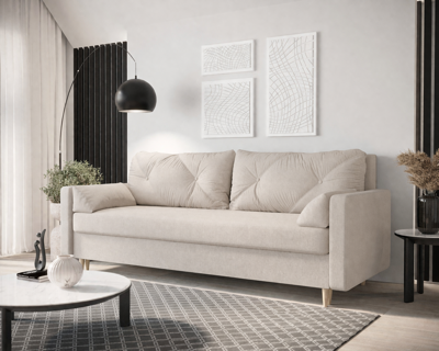 OP=OP Slaapbank met opbergruimte Aspen | Zitbank | Naturel Beige