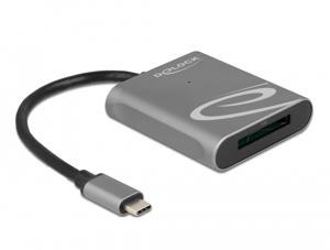 DeLOCK 91741 geheugenkaartlezer USB 3.2 Gen 1 (3.1 Gen 1) Type-C Zwart, Grijs