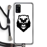 Angry Bear (white): Samsung Galaxy A41 Transparant Hoesje met koord Angry Bear (white): Samsung Galaxy A41 Transparant Hoesje met koord