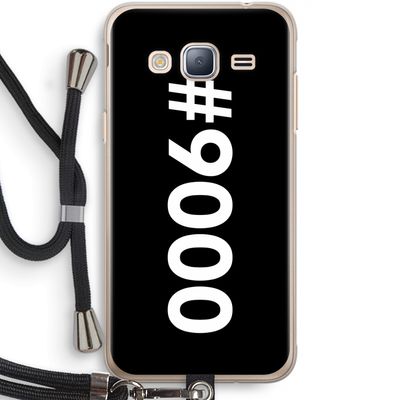 #9000: Samsung Galaxy J3 (2016) Transparant Hoesje met koord
