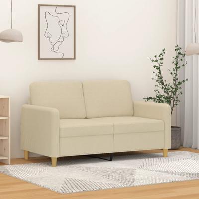 Tweezitsbank 120 cm stof crmekleurig