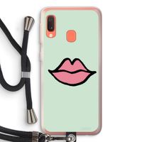 Kusje: Samsung Galaxy A20e Transparant Hoesje met koord