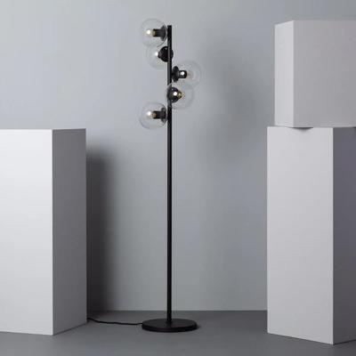 Vloerlamp glazen bollen &apos;Otis&apos; modern helder glas 5x e27 fitting 149cm