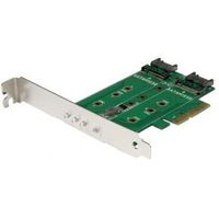 StarTech.com 3-poorts M.2 SSD (NGFF) adapter kaart- 1 x PCIe (NVMe) M.2, 2 x SATA III M.2 PCIe 3.0