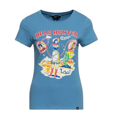 Queen Kerosin Head Hunter T Shirt Sky Blue-XL