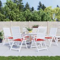 VidaXL Tuinstoelkussens 6 st 40x40x4 cm oxford stof rood
