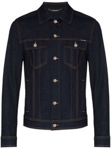 Dolce & Gabbana veste en jean à boutonnière - Bleu