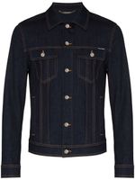 Dolce & Gabbana veste en jean à boutonnière - Bleu