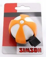 Simson fietsbel sport wit-oranje op kaart