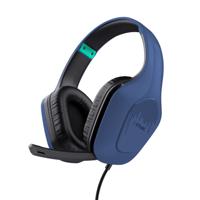 Trust GXT415B ZIROX Over Ear headset Gamen Kabel Stereo Blauw