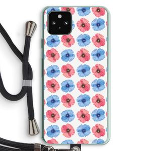 Klaproosjes: Pixel 5a 5G Transparant Hoesje met koord