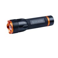 BLACK+DECKER LED Zaklamp 60 Lumen - 65M Bereik - 3 Lichtstanden: Hoog, Laag, Pulserend - Zwart/Oranje