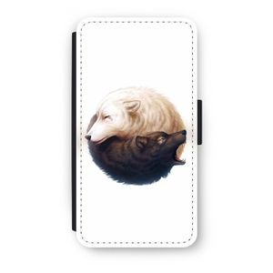 Yin Yang Wolves: iPhone X Flip Hoesje