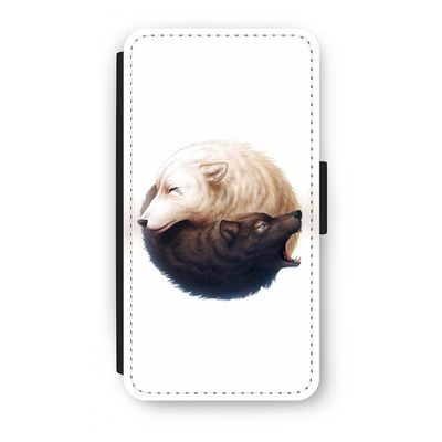 Yin Yang Wolves: iPhone X Flip Hoesje