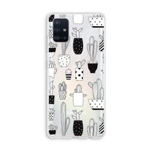 Cactusmotief: Galaxy A51 4G Transparant Hoesje