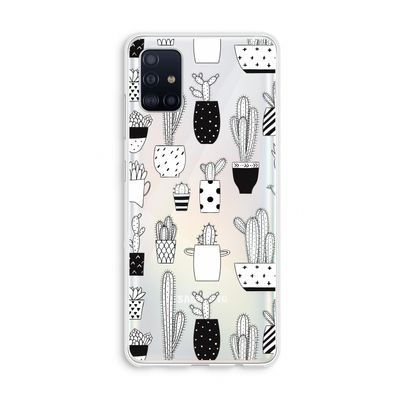 Cactusmotief: Galaxy A51 4G Transparant Hoesje