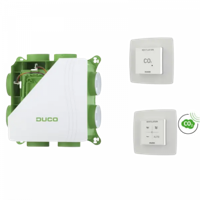 [tweedekans] Ducobox Silent 2.0 All-in-one Co₂ - 400 M³/h - Randaarde - Ingebouwde Vochtsensor + Rf-bediening Met Co₂-sensor + Co₂-ruimtesensor