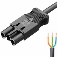 Aansluitsnoer male AC166 3X1.5mm² 4M zwart ADELS Eca 1804554