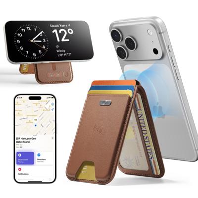 Geo Magnetic Wallet Stand - Brown