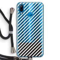 Strepen zwart-wit: Huawei P20 Lite Transparant Hoesje met koord Strepen zwart-wit: Huawei P20 Lite Transparant Hoesje met koord