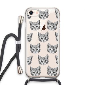 Kitten: iPhone 8 Transparant Hoesje met koord