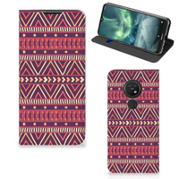 Nokia 6.2 | 7.2 Hoesje met Magneet Aztec Paars - thumbnail