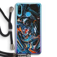 Black Unicorn: Huawei P30 Lite Transparant Hoesje met koord Black Unicorn: Huawei P30 Lite Transparant Hoesje met koord
