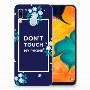 Samsung Galaxy A30 Silicone-hoesje Flowers Blue DTMP