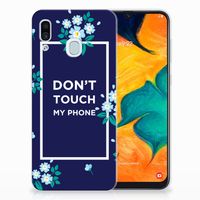 Samsung Galaxy A30 Silicone-hoesje Flowers Blue DTMP