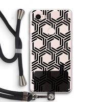 Geometrisch patroon: Pixel 3 XL Transparant Hoesje met koord