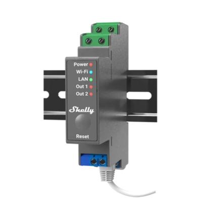 Shelly Pro2 power relay Zwart, Blauw, Groen