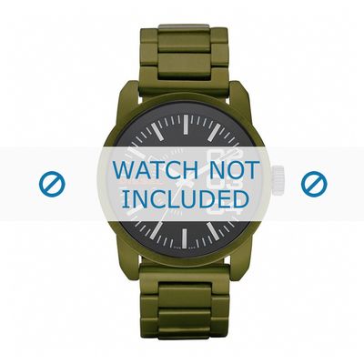Diesel horlogeband DZ1469 Aluminium Groen 24mm