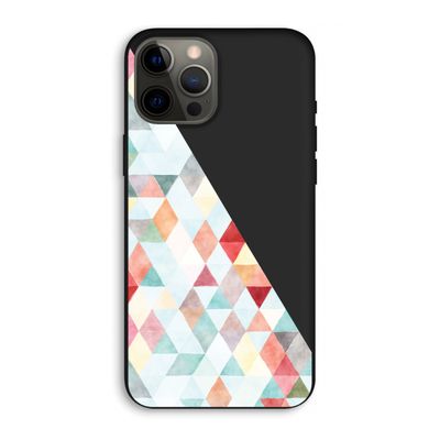 Gekleurde driehoekjes pastel: iPhone 12 Pro Max Biologisch afbreekbaar hoesje
