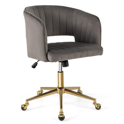 Velvet PC Stoel Moderne Draaistoel met In Hoek Verstelbare Rugleuning in Hoogte Verstelbare Make-Up Stoel Zitbreedte 52cm