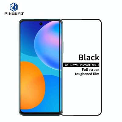 Voor Huawei P smart 2021 PINWUYO 9H 2.5D Full Screen Tempered Glass Film(Zwart)