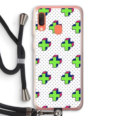 8-bit N°10: Samsung Galaxy A20e Transparant Hoesje met koord