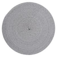 Secret de Gourmet ronde placemat - zwart/wit - gevlochten kunststof - 38 cm - Onderleggers Secret de Gourmet ronde placemat - zwart/wit - gevlochten kunststof - 38 cm - Onderleggers