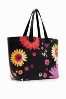 Extra grote omkeerbare gebloemde shopper - BLACK - U