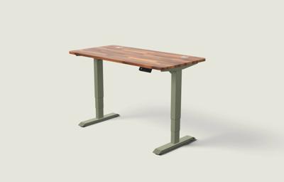 Desktronic HomePro bureau - Olijfgroen / Massief Walnoot / 140x70 cm