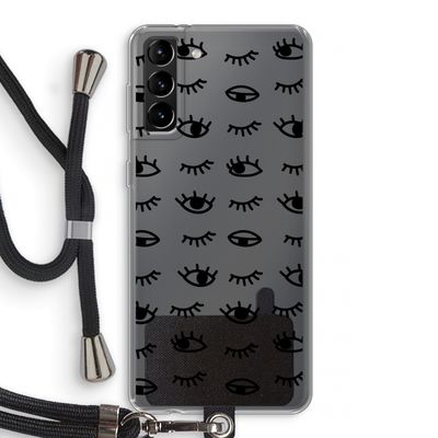 Eye pattern #2: Samsung Galaxy S21 Plus Transparant Hoesje met koord