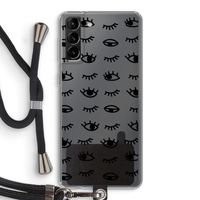 Eye pattern #2: Samsung Galaxy S21 Plus Transparant Hoesje met koord