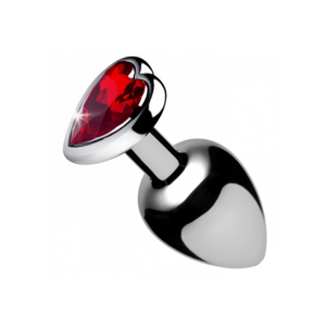 XR Brands Red Heart Gem - Butt Plug - Small