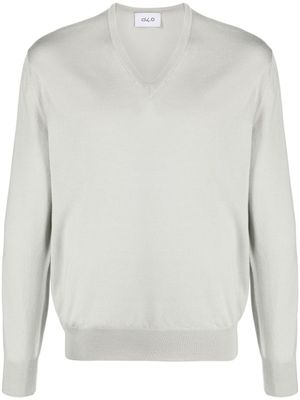 D4.0 pull en laine à col v - Gris