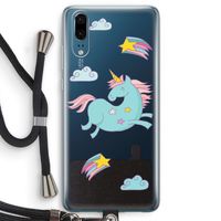 Vliegende eenhoorn: Huawei P20 Transparant Hoesje met koord