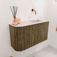 Toiletmeubel Mondiaz Joya Dlux | 71.6 cm | Meubelkleur Dusk | Faye wastafel Nata Wasbak Rechts | Zonder kraangat(en)