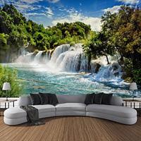 prachtige waterval hangend tapijt kunst aan de muur groot tapijt muurschildering decor foto achtergrond deken gordijn thuis slaapkamer woonkamer decoratie Lightinthebox