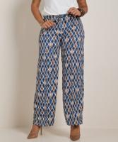 wide fit broek met ruitjesprint